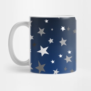 Stars In A Sea of Black to Dark Blue Gradation Mug